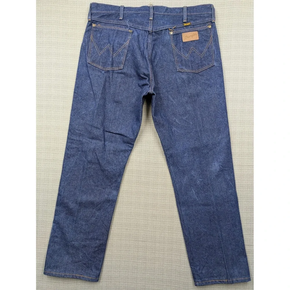 Wrangler 13MWZ Jeans Mens 36x30 (38x30) Blue Denim Cowboy Western Straight Leg